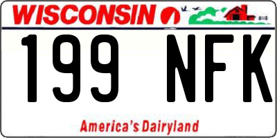 WI license plate 199NFK