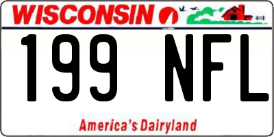 WI license plate 199NFL
