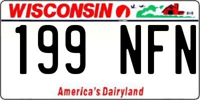 WI license plate 199NFN