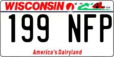 WI license plate 199NFP