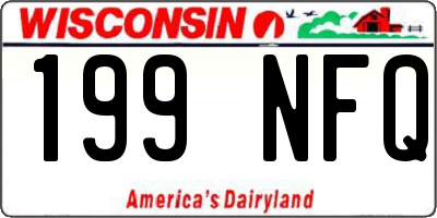 WI license plate 199NFQ