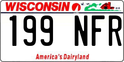 WI license plate 199NFR