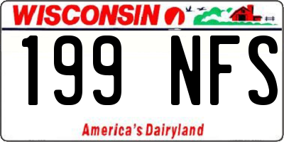 WI license plate 199NFS