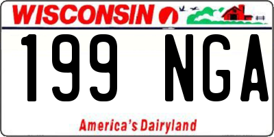 WI license plate 199NGA