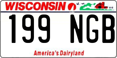 WI license plate 199NGB