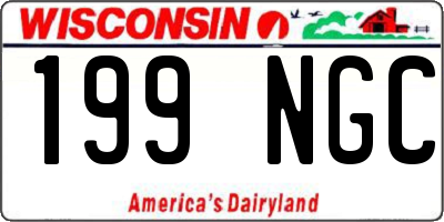WI license plate 199NGC