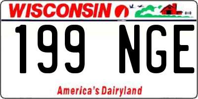 WI license plate 199NGE
