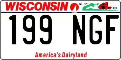 WI license plate 199NGF