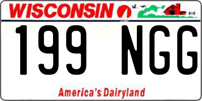 WI license plate 199NGG
