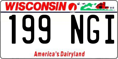 WI license plate 199NGI