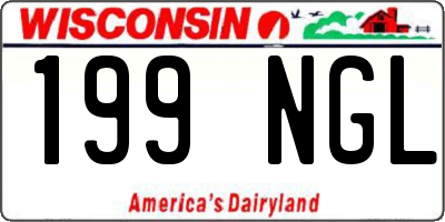 WI license plate 199NGL