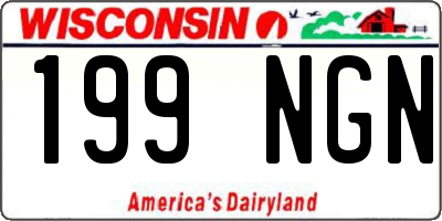 WI license plate 199NGN