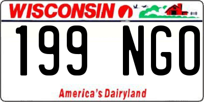 WI license plate 199NGO