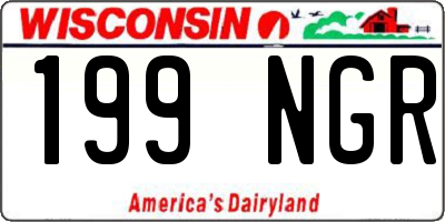 WI license plate 199NGR
