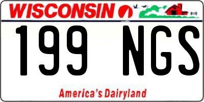 WI license plate 199NGS