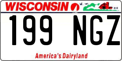 WI license plate 199NGZ