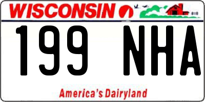 WI license plate 199NHA