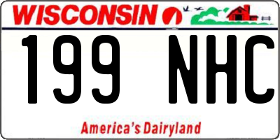 WI license plate 199NHC