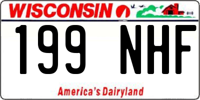WI license plate 199NHF