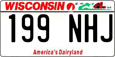 WI license plate 199NHJ