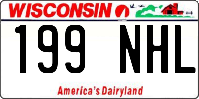 WI license plate 199NHL