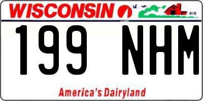 WI license plate 199NHM
