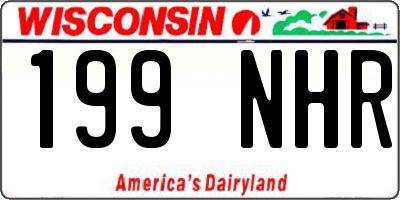 WI license plate 199NHR