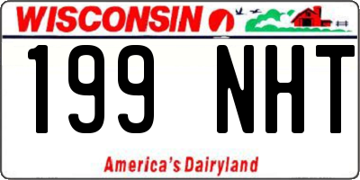 WI license plate 199NHT