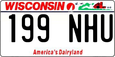 WI license plate 199NHU