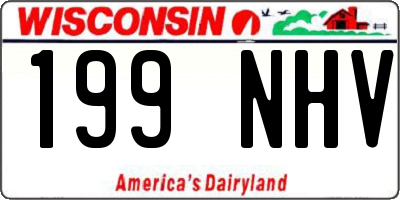 WI license plate 199NHV