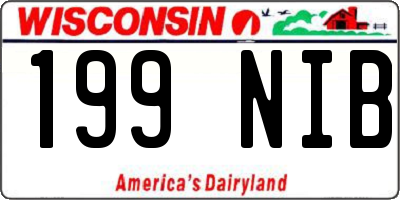 WI license plate 199NIB