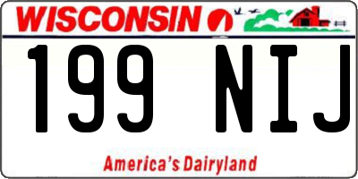 WI license plate 199NIJ