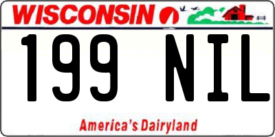 WI license plate 199NIL