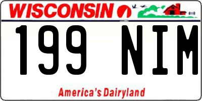 WI license plate 199NIM