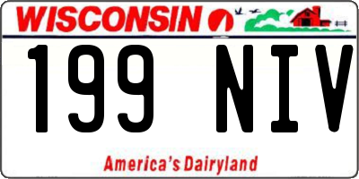 WI license plate 199NIV