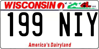 WI license plate 199NIY