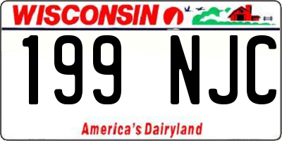 WI license plate 199NJC