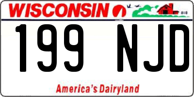 WI license plate 199NJD