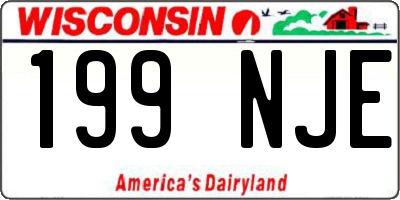 WI license plate 199NJE