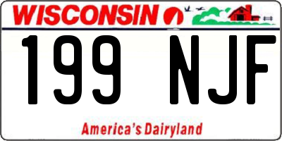 WI license plate 199NJF