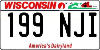 WI license plate 199NJI