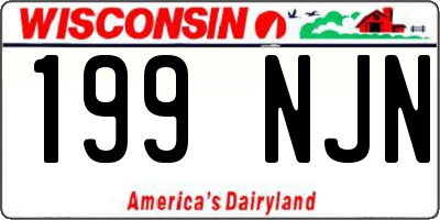 WI license plate 199NJN