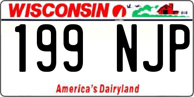 WI license plate 199NJP