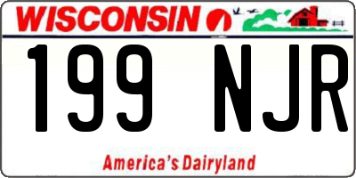 WI license plate 199NJR
