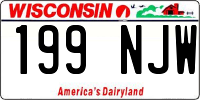 WI license plate 199NJW
