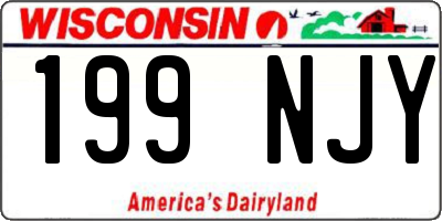 WI license plate 199NJY