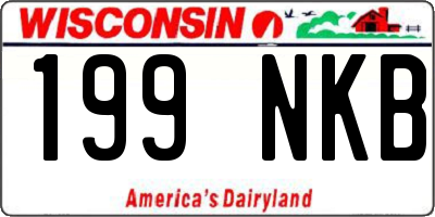WI license plate 199NKB