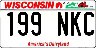 WI license plate 199NKC