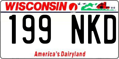 WI license plate 199NKD