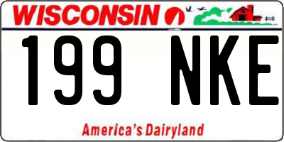 WI license plate 199NKE
